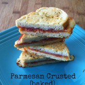 Parmesan Crusted (baked) PIzza Grilled Cheese