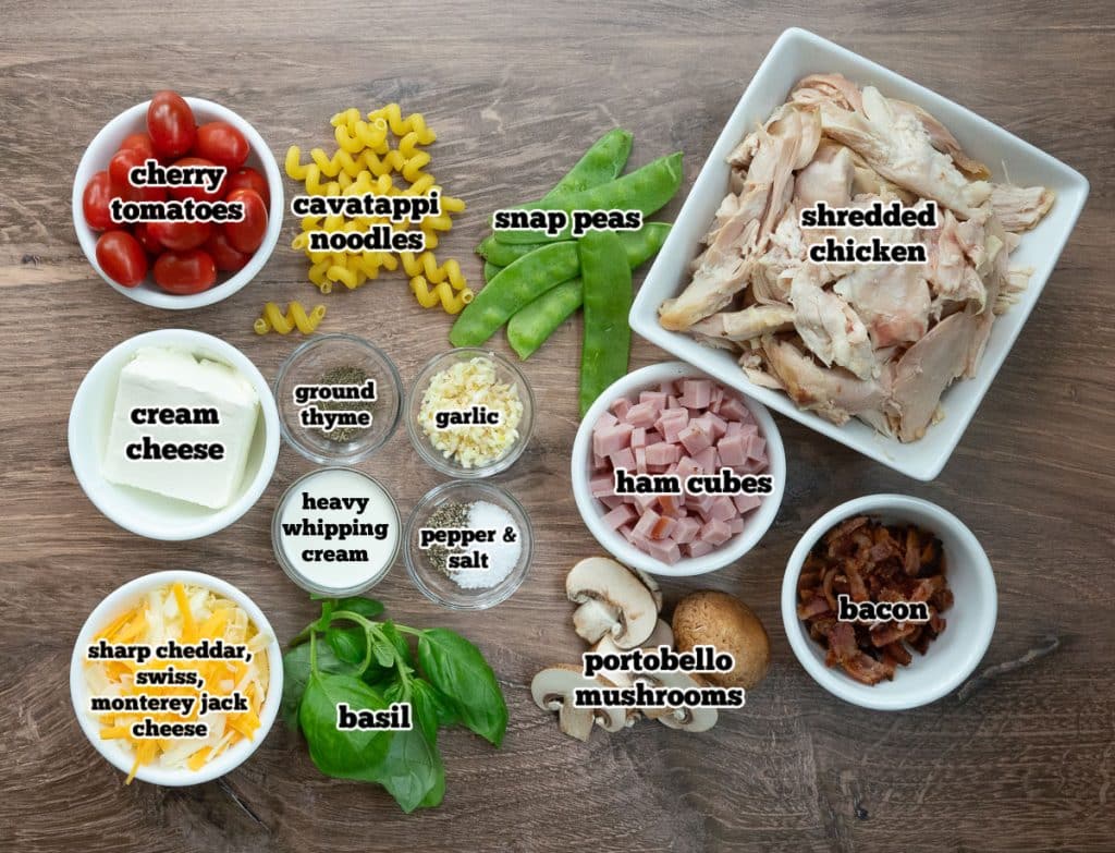 ingredients for green well mac and cheese