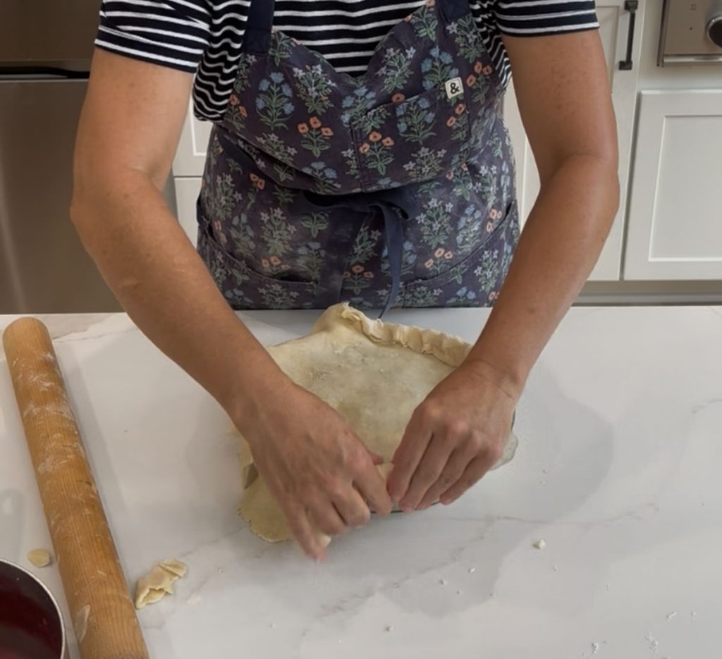 crimping edges of pie crust 