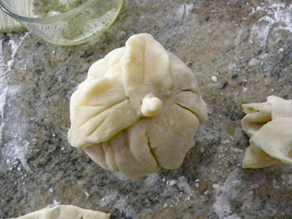 apple dumpling sitting on countertop 