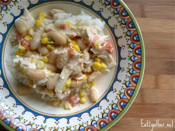 chicken and rice dish on a fancy plate