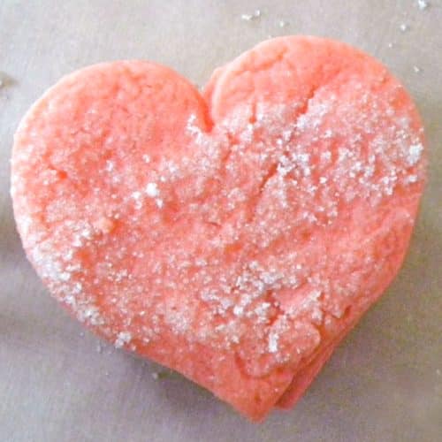 heart shaped jello sugar cookie