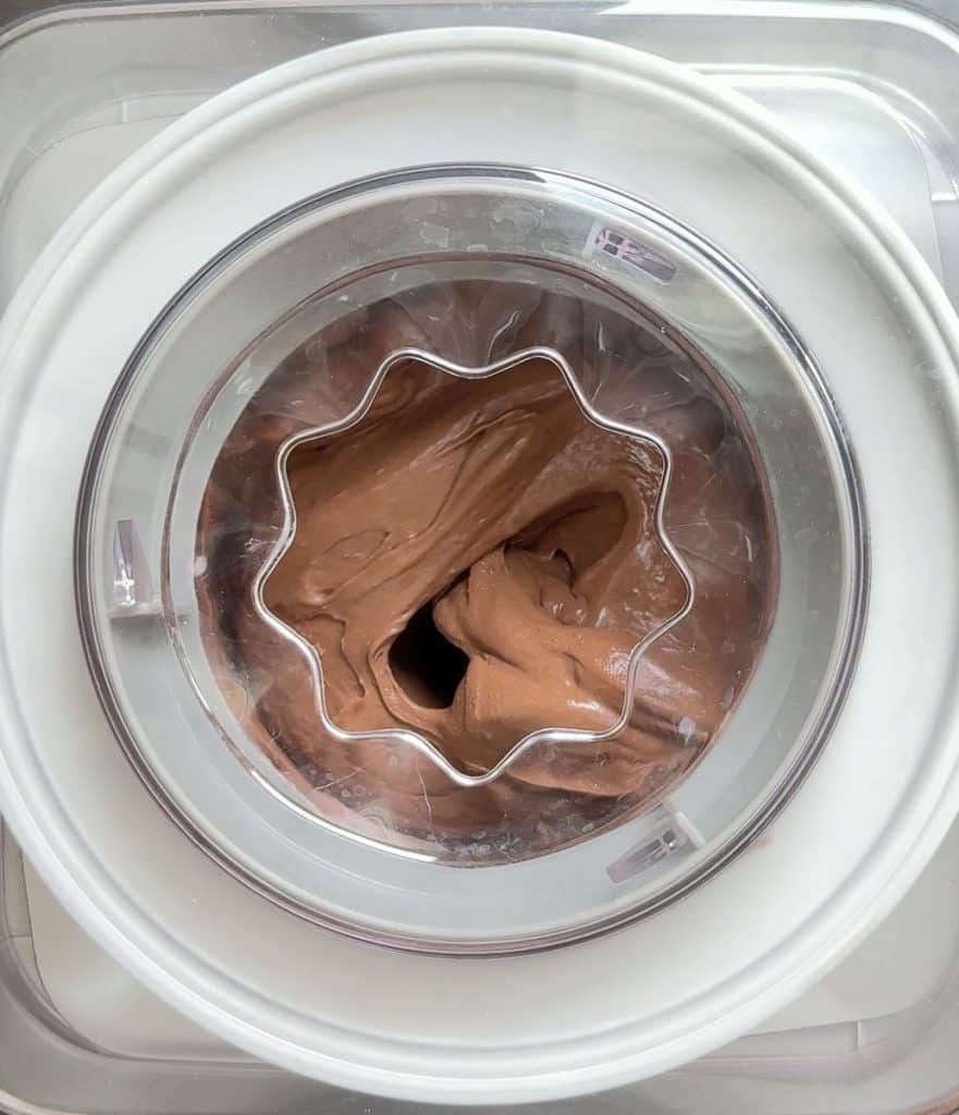 DSCN8300 ice cream churning in ice cream maker