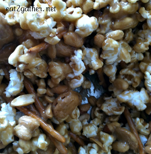 Peanut Pretzel Cookie Caramel Corn