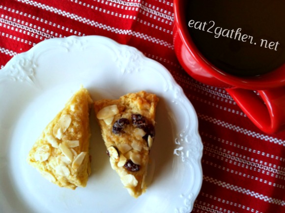 Cranberry Eggnog & Almond Scones