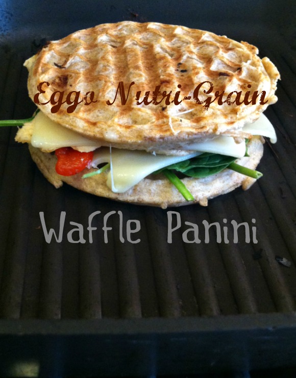 Chicken and Roast Red Pepper Waffle Panini