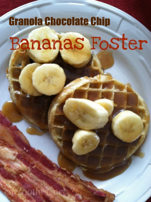 Bananas Foster Belgian Waffles Recipe