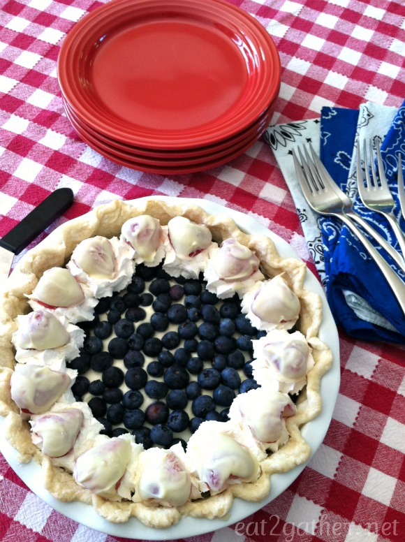 Red White and Blueberry Pie