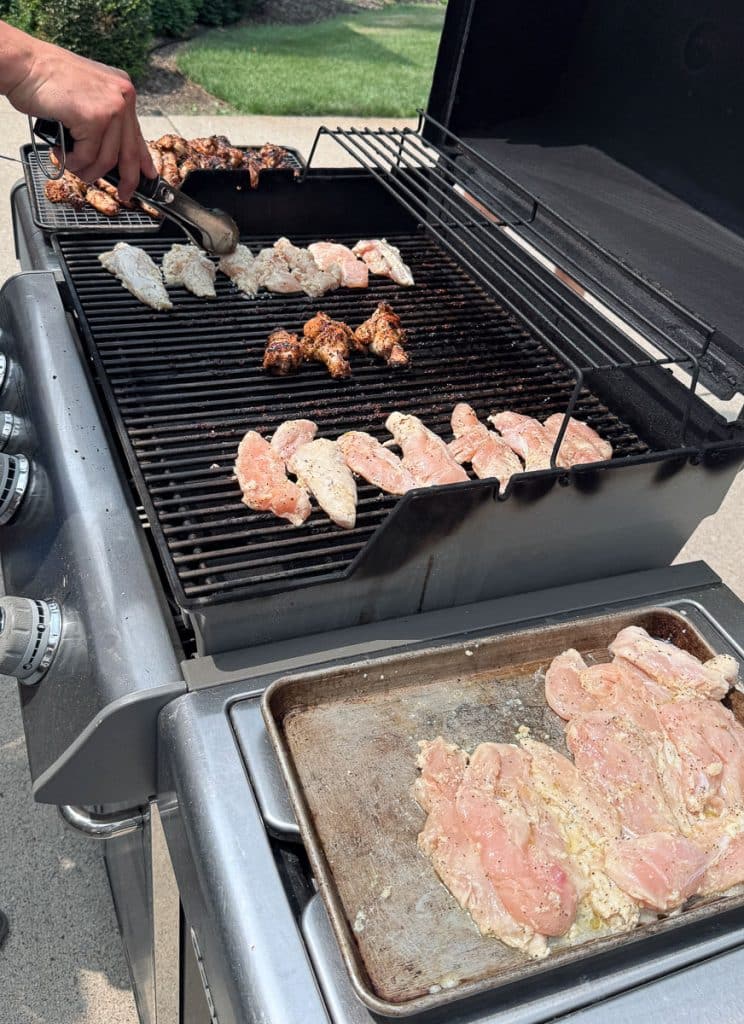 lemon pepper chicken on the grill
