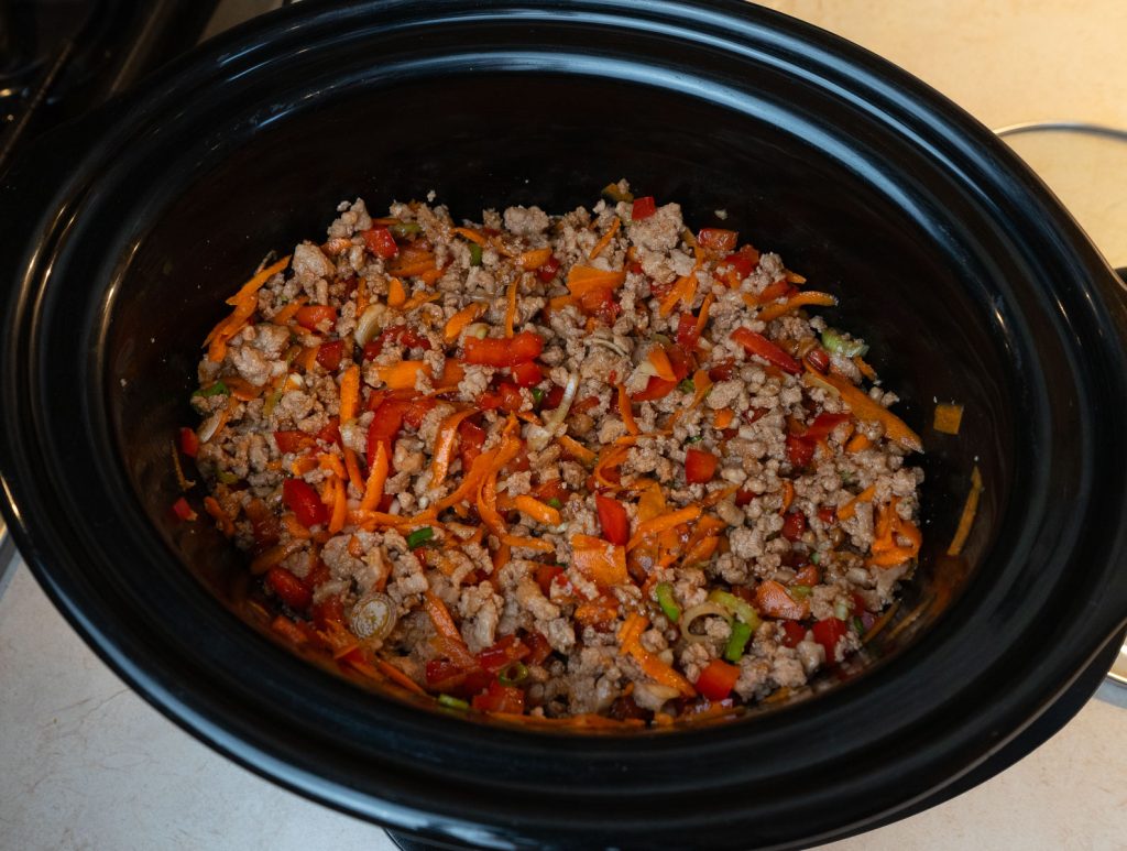 chicken lettuce wrap filling in crock pot