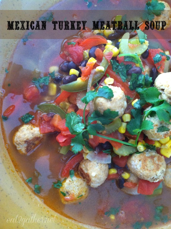 Mexican Turkey Meatball Soup