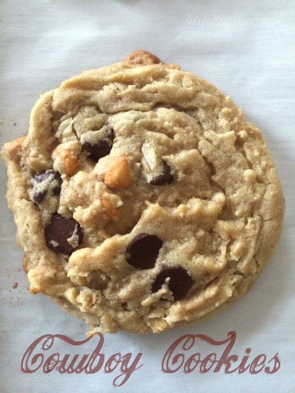 Cowboy Cookie ~ a peanut butter oatmeal chocolate chip cookie