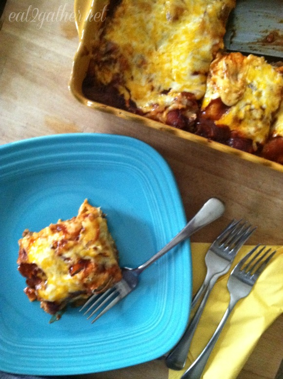 Beef & Bean Enchiladas ~ Meal Plan Mondays
