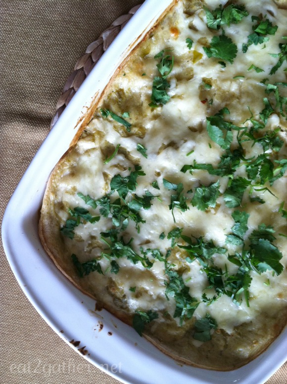 Enchiladas Verde (a.k.a. Annettes Enchiladas from the book Bread and Wine)