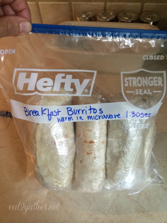 Breakfast Burritos - easy to make ahead and freeze!