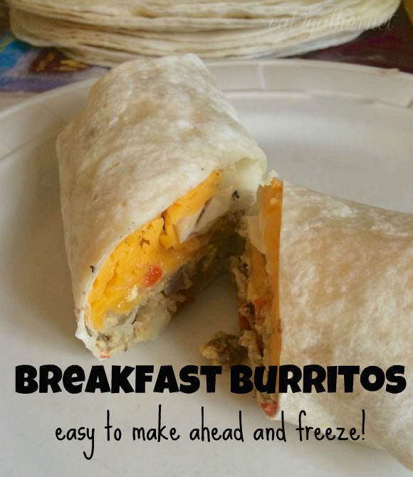 Breakfast Burritos - easy to make ahead and freeze!