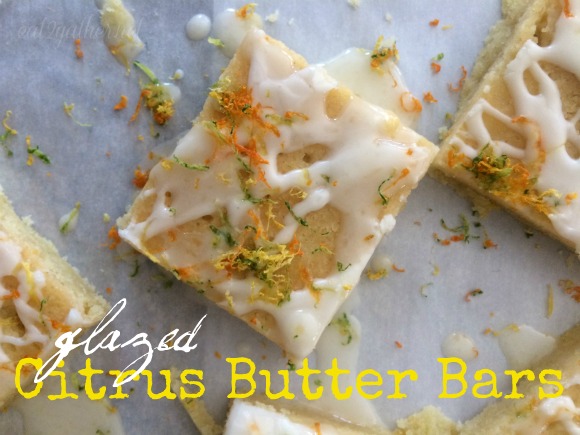 Glazed Citrus Butter Bars