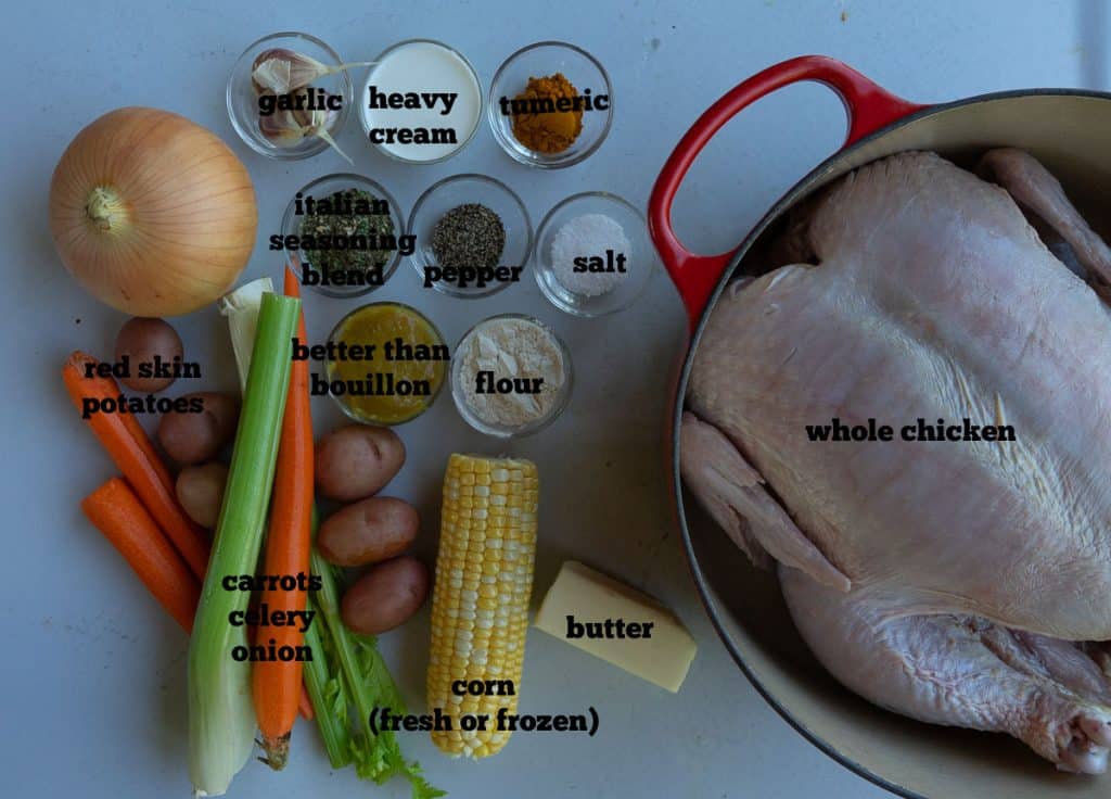 ingredient photo for chicken and red skin potatoe soup