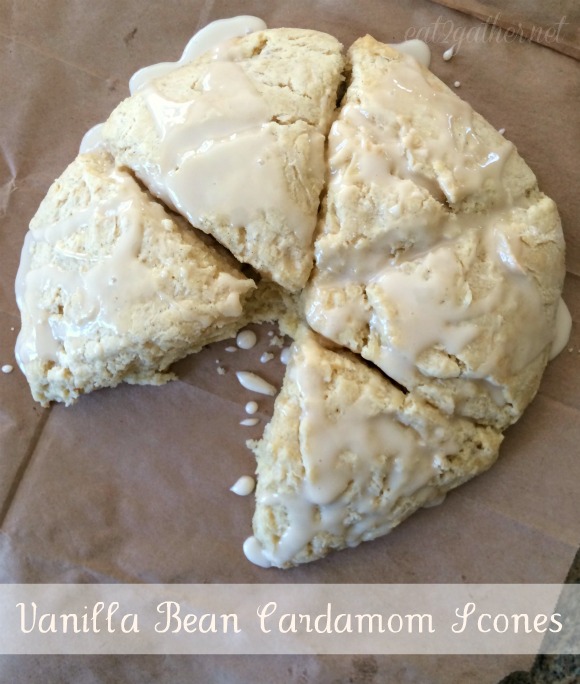 Vanilla Bean Cardamom Scones