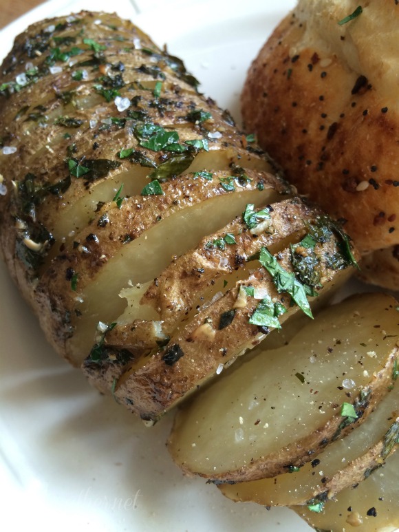 Herb Butter Baked Potato