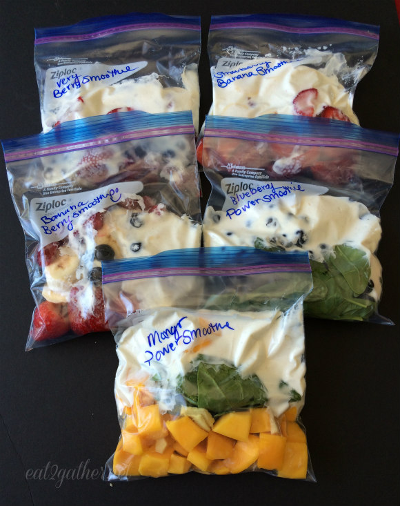 Easy Make Ahead Freezer Smoothies