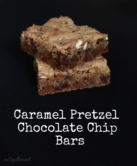 Caramel Pretzel Chocolate Chip Bars