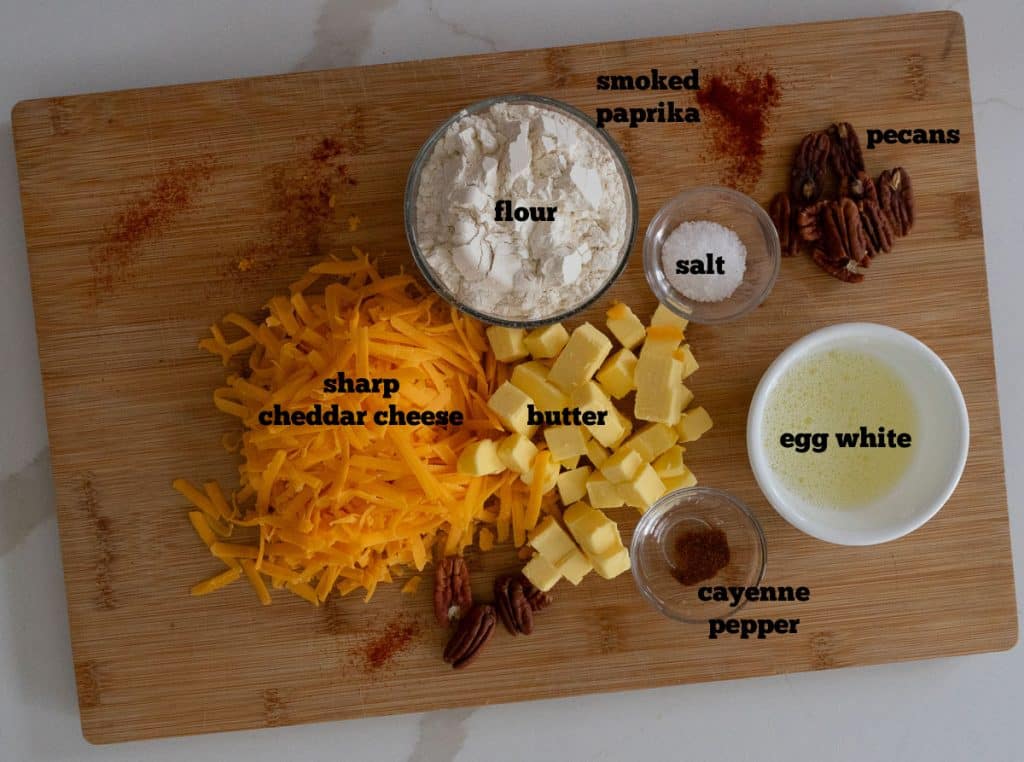 ingredients for cheesy crackers