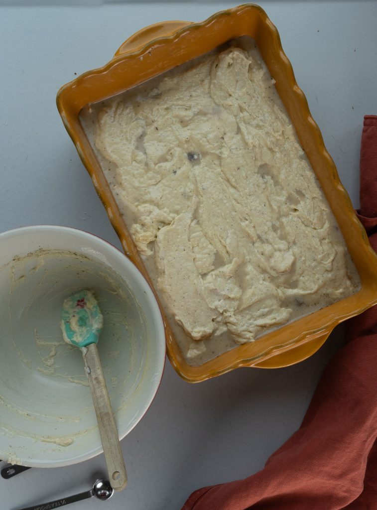 chicken pie before it has been baked. 