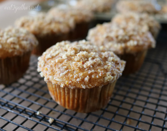 Pecan Crumble Sweet Potato Muffins