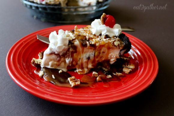 Turtle Sundae Ice Cream Pie recipe