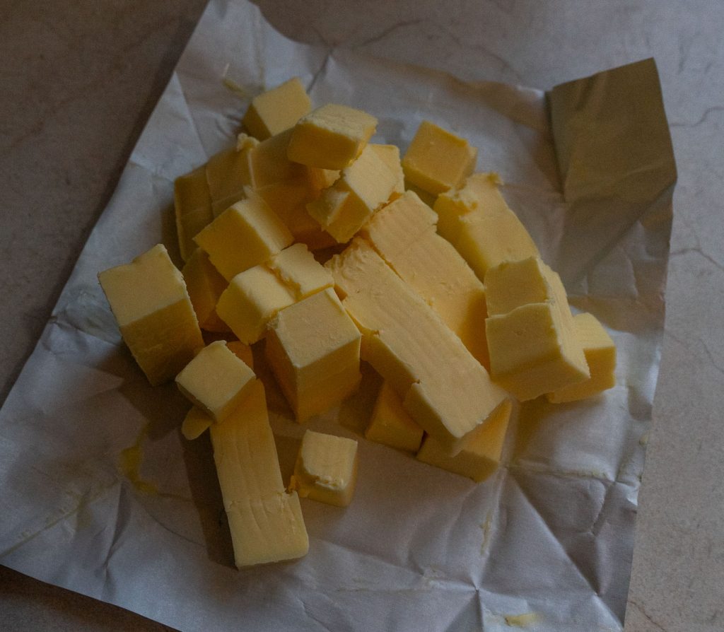 cubes of butter