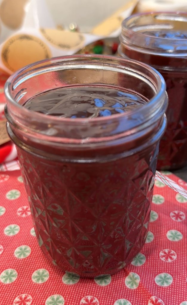 hot fudge in a pint sized mason jar