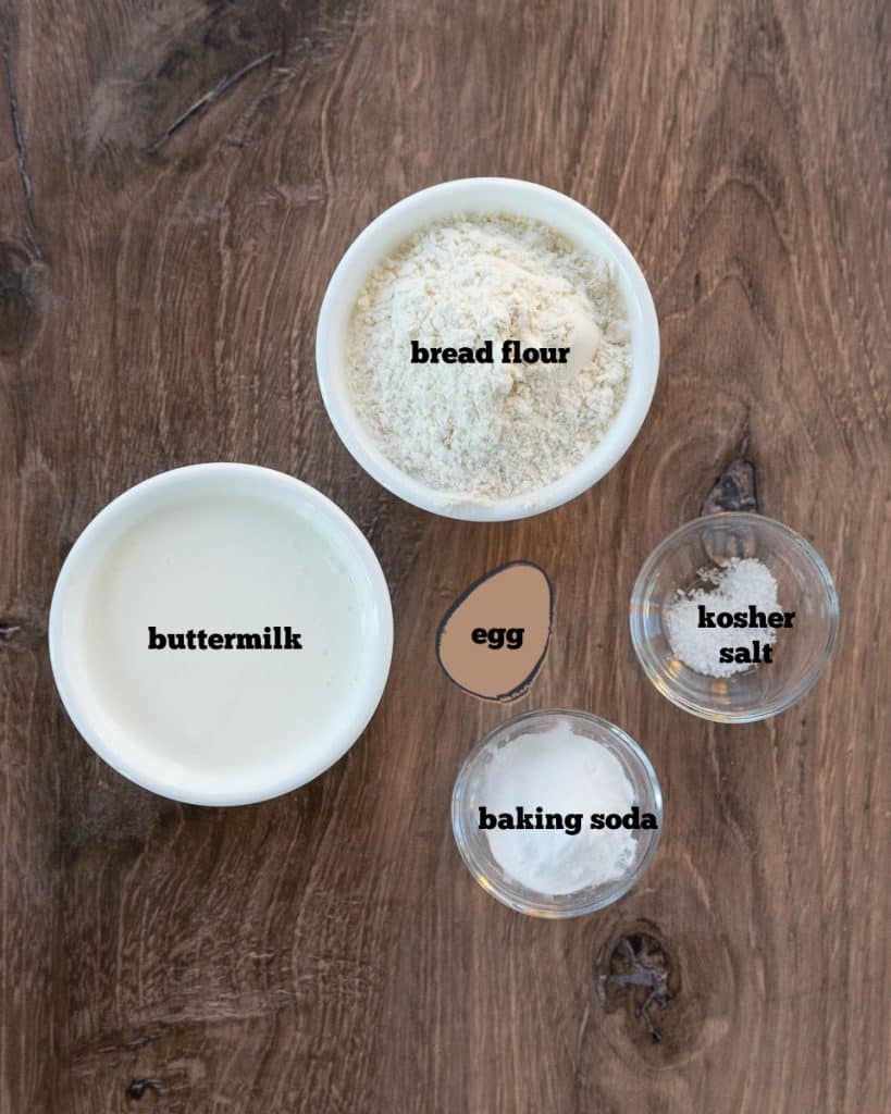 irish soda bread ingredients on a wood countertop