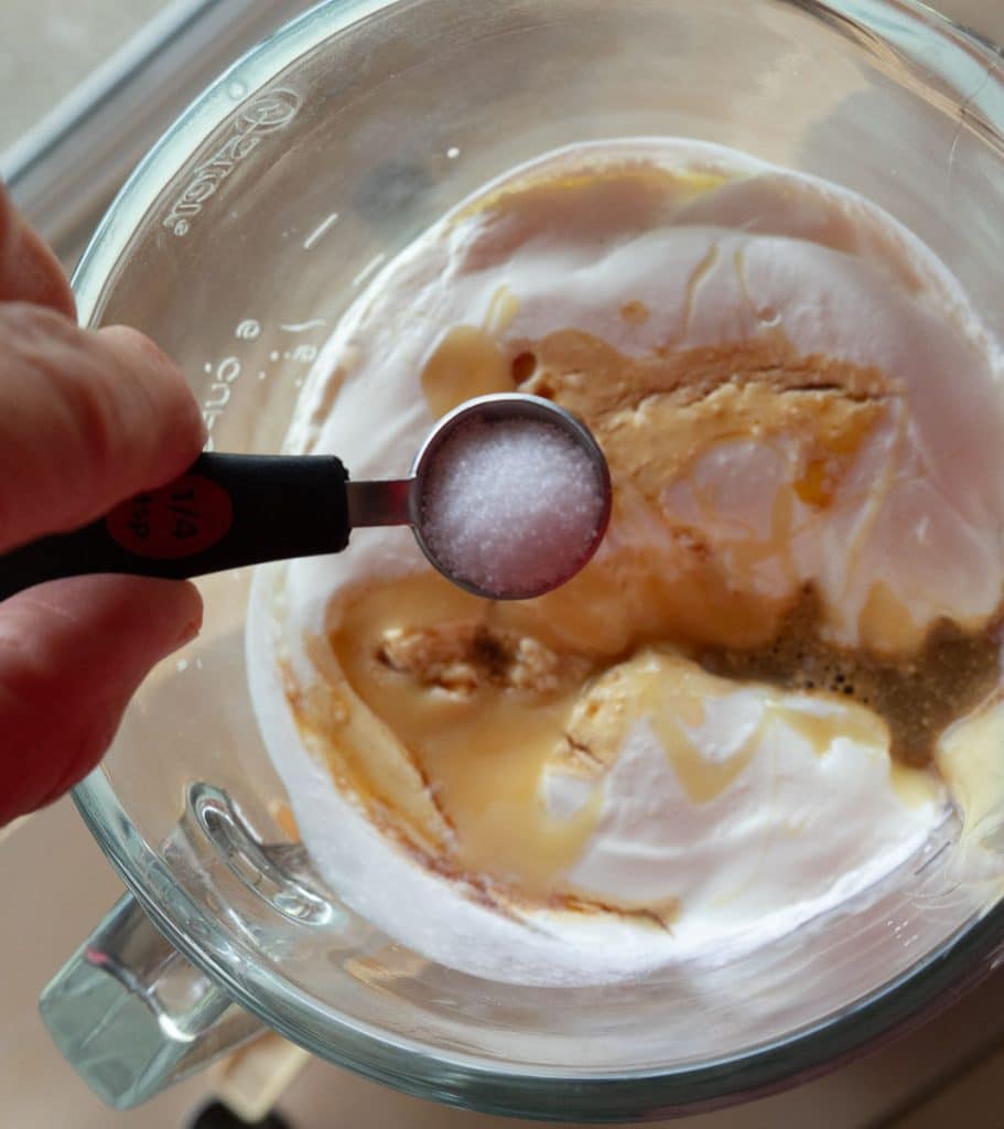 adding salt after adding corn syrup, vanilla and salt